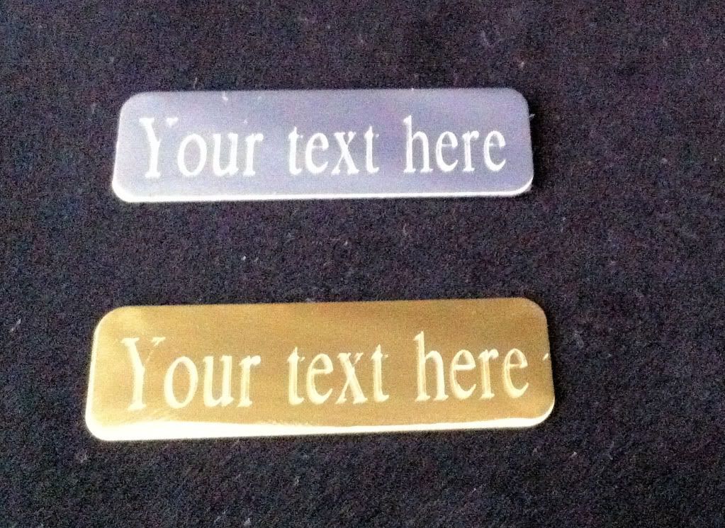 Engraved name plate plaques trophy engraving 50mmx16mm eBay