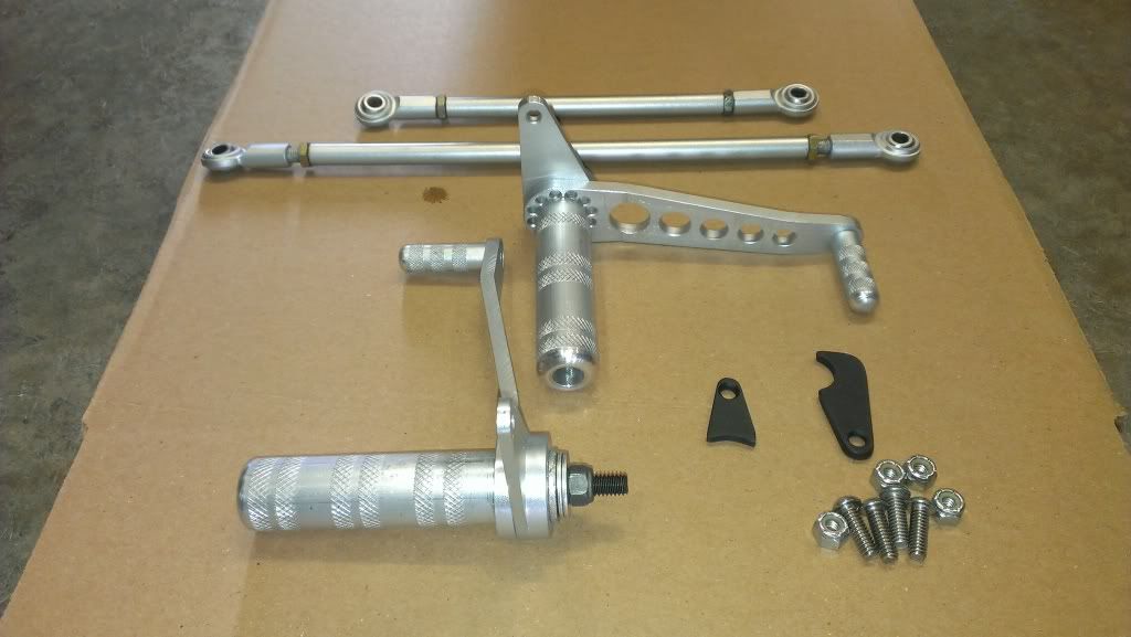 Billet Aluminum Adjustable/Indexable Rear Sets (Made inhouse)
