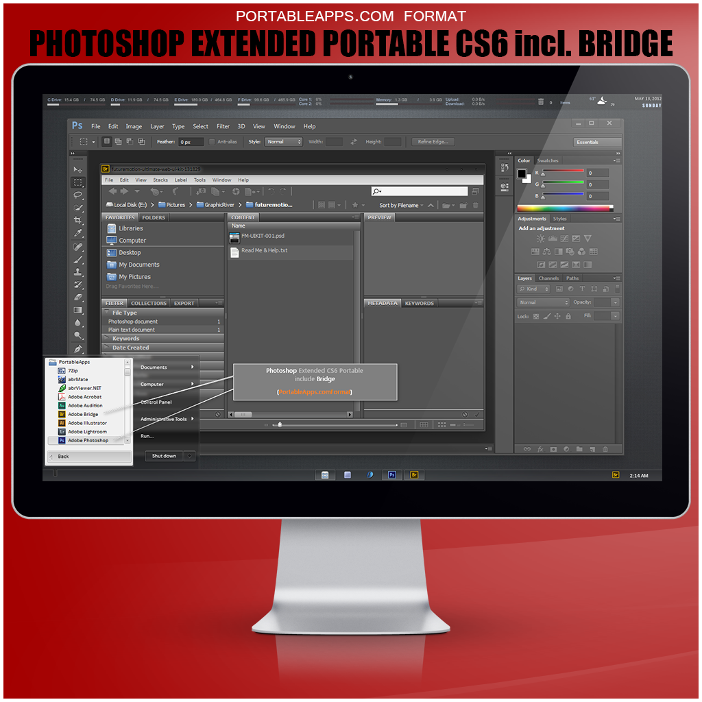 Adobe Photoshop CS5.1 Portable Multilingual (PAF) Download Pc