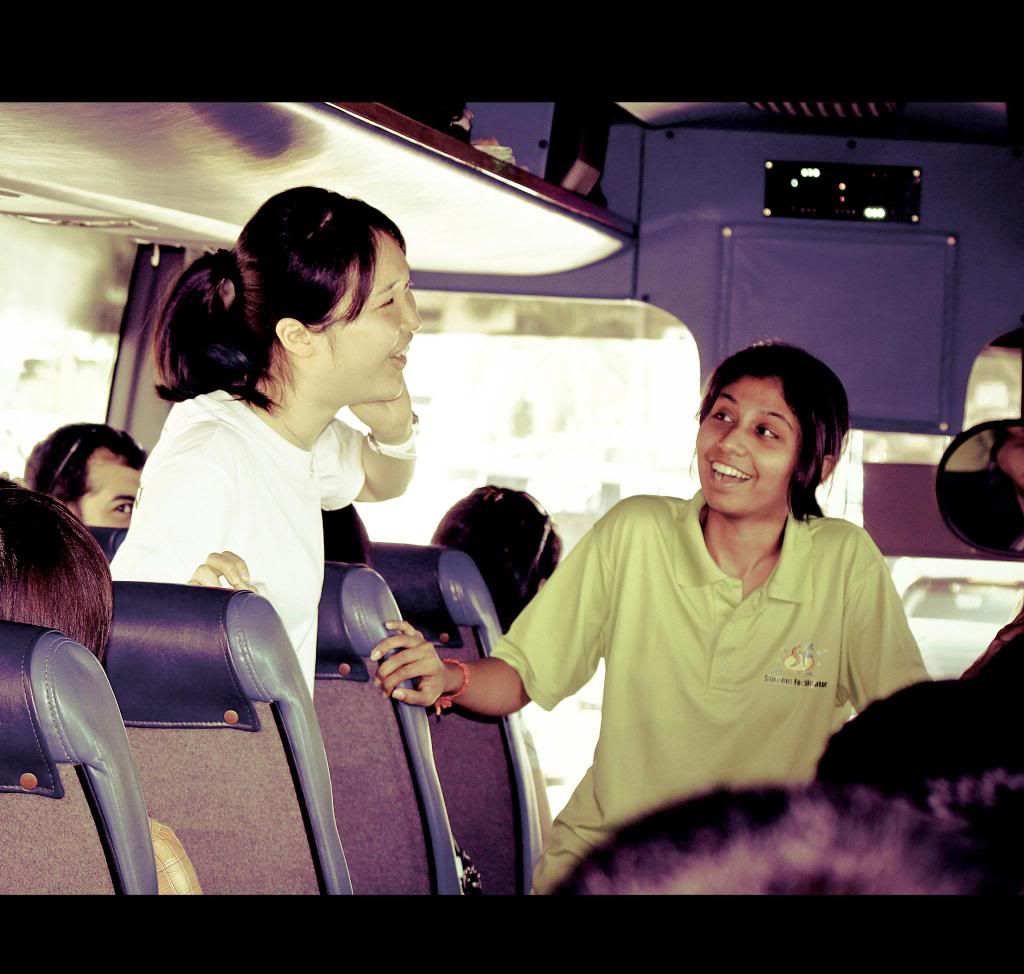 in the bus