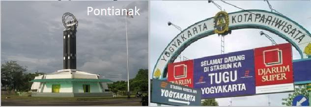 Pontianak dan Yogyakarta