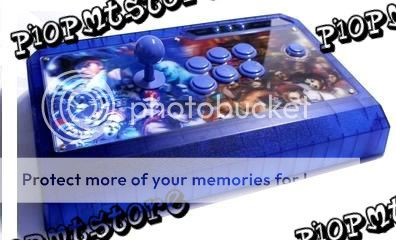   blue Sanwa PC 3D Arcade FIGHT STICK fightstick for Street Fighter 4 IV