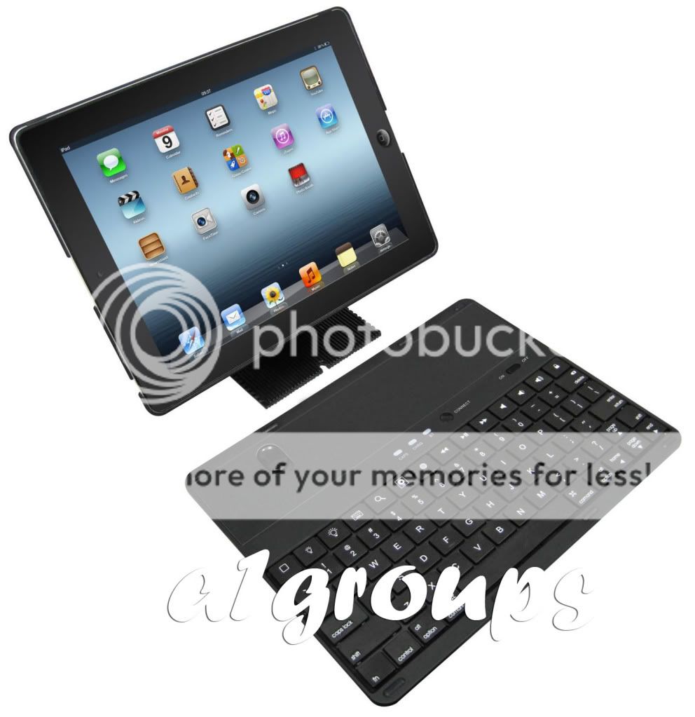 Apple iPad2 Bluetooth Keyboard 360 Protective Case Cover Stand Hard Fold Up