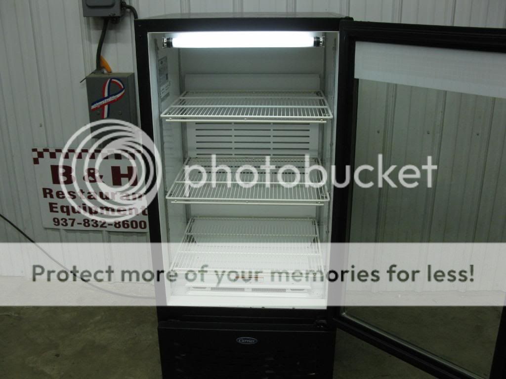 Carrier Glass 1 Door Display Refrigerator Merchandiser Pop Beverage Cooler MC260