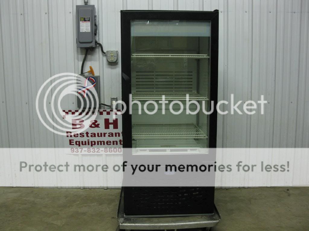 Carrier Glass 1 Door Display Refrigerator Merchandiser Pop Beverage Cooler MC260