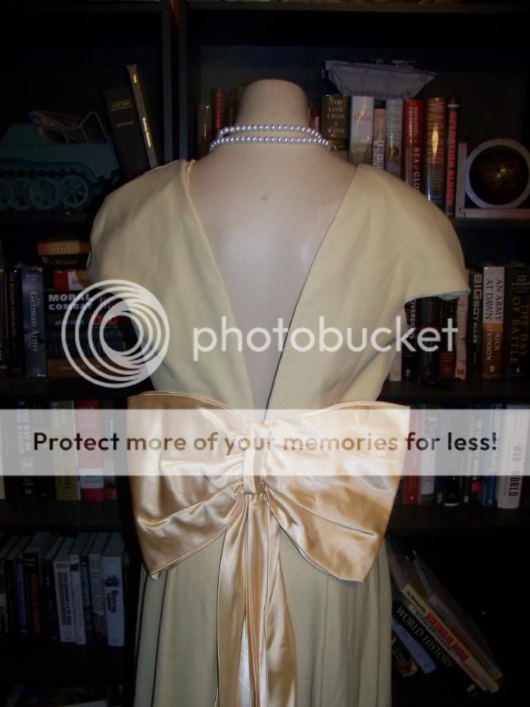 occasion bridal party prom dress 12 gold big bow cap  