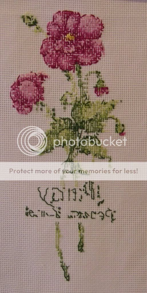 New~Needlepoint Needlearts~Completed Finished Cross Stitch Flower 