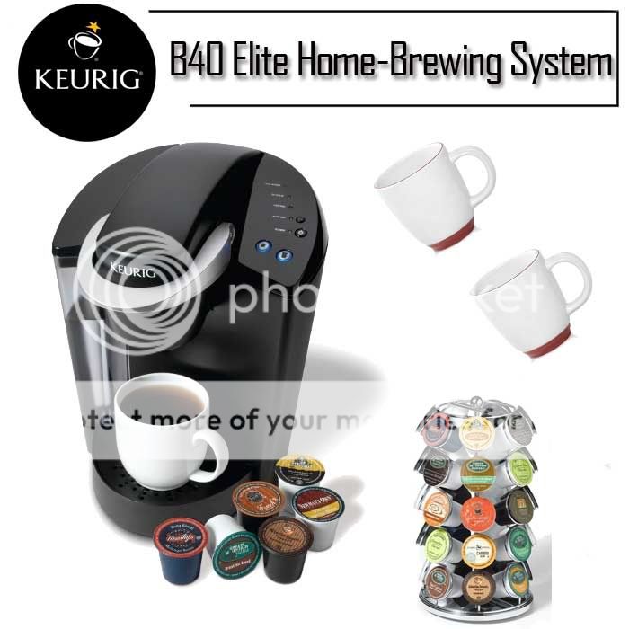 Keurig Elite B40 Gourmet Single Cup Home Brewing System + BONUS 12 K 
