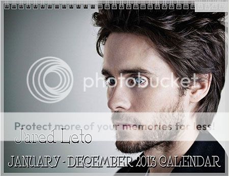 Jared Leto Jan Dec Year 2013 12 Months Wall Photo Calendar