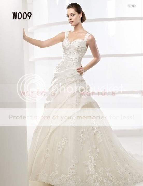   Satin and Soft Tulle and Taffeta Wedding Dress/Wedding Gown New  