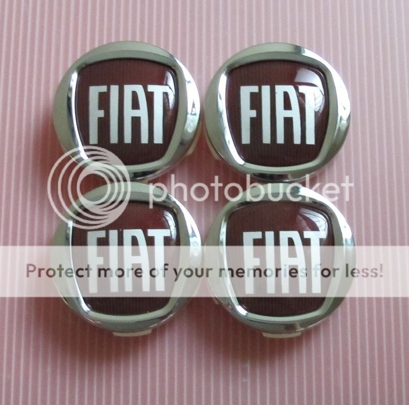1set of 4pcs 60mm 2 3 8" Wheel Center Hub Caps Badge Logo 3D for Fiat